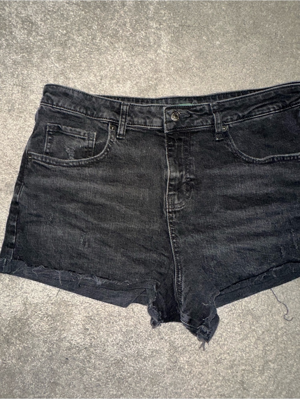 wild fable Black Distressed Denim Cutoff Shorts